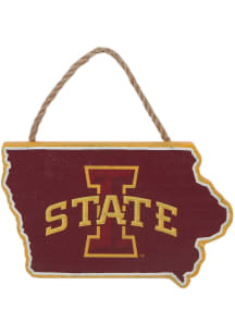 Iowa State Cyclones Hanging Wood Sign