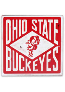 Ohio State Buckeyes Red Metal Magnet