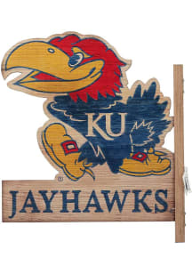 Kansas Jayhawks 13.8x16 Flanged Wood Sign