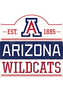 Arizona Wildcats 14x14 Bump Planked Wood Sign - Blue
