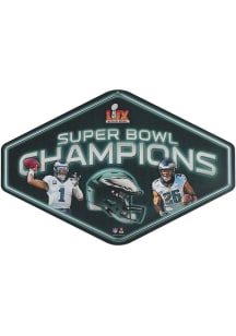 Philadelphia Eagles 2024 Super Bowl Champions Diamond X-Metal Sign - Midnight Green