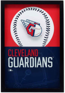 Cleveland Guardians Glass Logo Framed Posters
