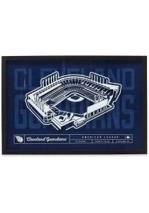 Cleveland Guardians Glass Stadium Framed Posters