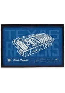 Texas Rangers Glass Stadium Framed Posters