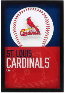 St Louis Cardinals Glass Logo Framed Posters