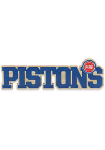 Detroit Pistons Wood Logo Sign