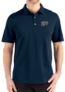 Cutter and Buck UTEP Miners Navy Blue Advantage Refresh Pique Big and Tall Polo