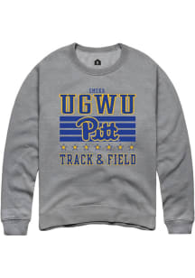 Emeka Ugwu Rally Mens Grey Pitt Panthers NIL Striped Player Crew