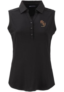 Cutter and Buck Florida State Seminoles Womens Black Alumni Forge Eco Polo Shirt