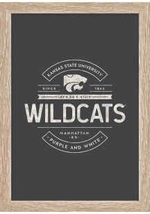 K-State Wildcats Rustic Framed Sign