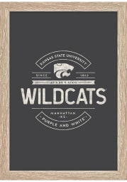 K-State Wildcats Rustic Framed Sign