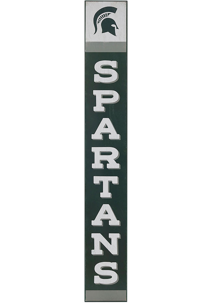 Michigan State Spartans Vertical Wood Sign