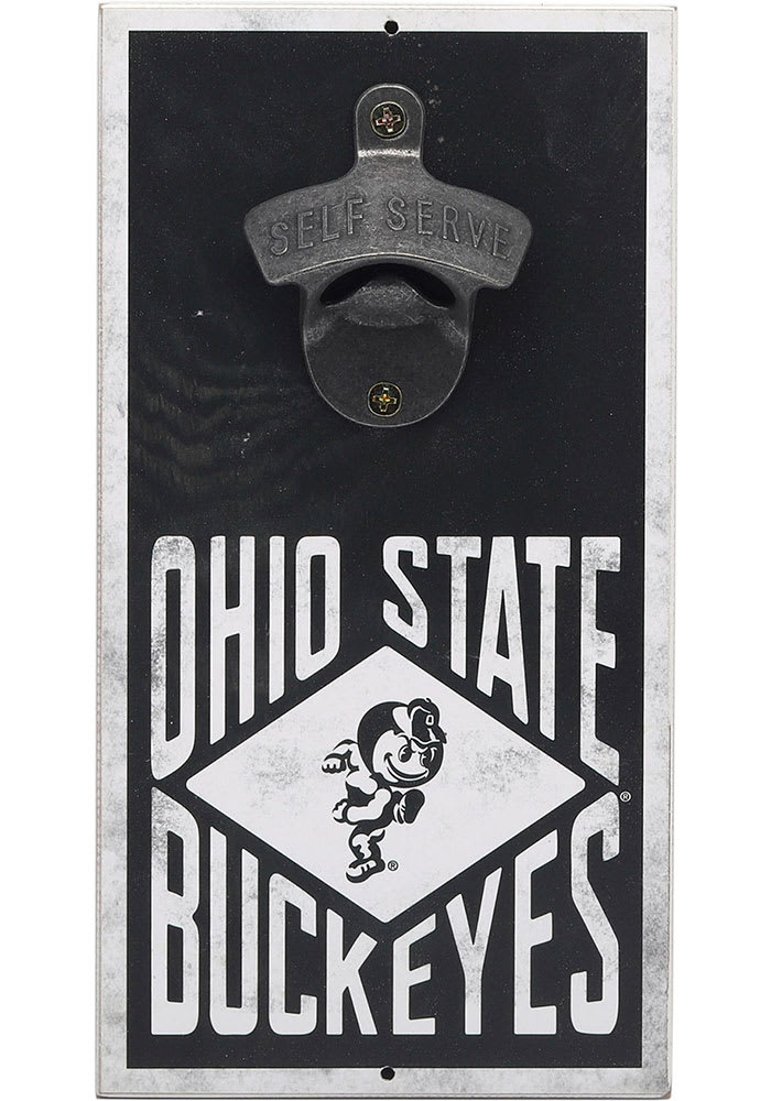 Ohio State Buckeyes Mounted Bottle Opener Sign