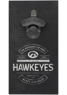 Iowa Hawkeyes Mounted Bottle Opener Sign