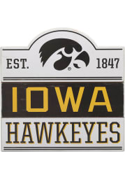 Iowa Hawkeyes Planked Wood Sign