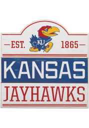 Kansas Jayhawks Planked Wood Sign