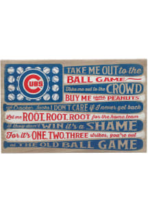 Chicago Cubs Flag Stretched Canvas Wall Art
