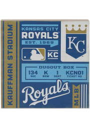 Kansas City Royals Deep Wood Block Sign