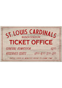 St Louis Cardinals Wood Sign - Red