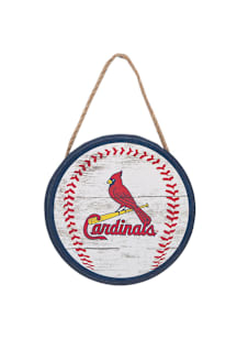 St Louis Cardinals Hanging Wood Sign - Red