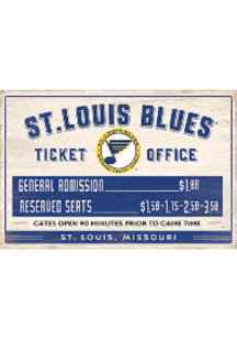 St Louis Blues Ticket Wood Sign