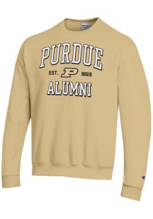 Mens Purdue Boilermakers Gold Champion Est Alumni Powerblend Crew Sweatshirt