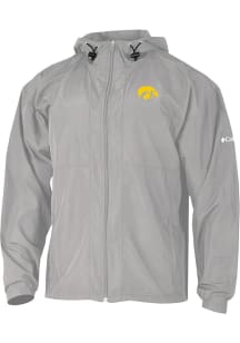 Mens Iowa Hawkeyes Grey Columbia Prodigy Light Weight Jacket