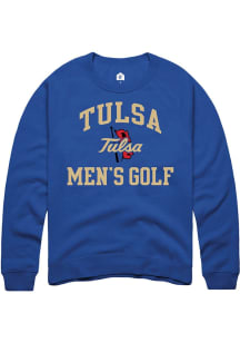Mens Tulsa Golden Hurricane Blue Rally Men's Golf No 1 Crew Sweatshirt