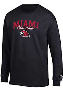 Champion Miami RedHawks Black Grandma Script Jersey Long Sleeve T Shirt