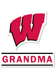 Wisconsin Badgers 3 Inch Grandma Auto Decal - Red