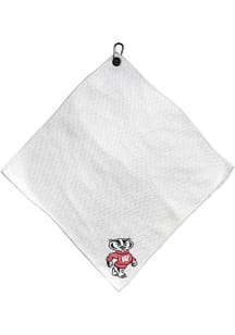 White Wisconsin Badgers Microfiber 15x15 Golf Towel