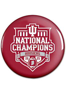 Indiana Hoosiers 2025 Football Nat Champ Button - Crimson