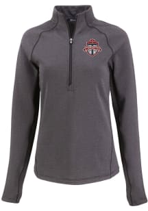 Cutter and Buck Toronto FC Womens Black Pehastin Qtr Zip