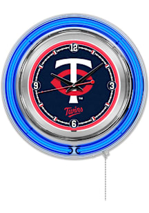 Minnesota Twins Double Neon Wall Clock