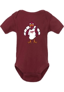 Summit Sportswear Virginia Tech Hokies Baby Maroon Baby Turkey Short Sleeve One Piece