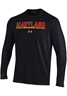 Under Armour Maryland Terrapins Black Maryland Bar Performance Long Sleeve T Shirt