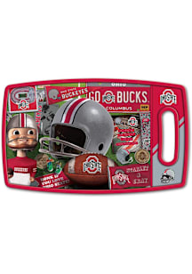 Red Ohio State Buckeyes Retro Kitchen Cutting Board