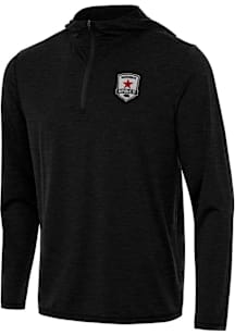 Antigua Sacramento Republic FC Mens Black Tidy Long Sleeve Qtr Zip Pullover