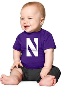 Infant Purple Northwestern Wildcats Primary Logo Short Sleeve T-Shirt