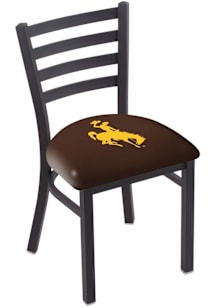 Wyoming Cowboys Stationary Black Wrinkle Finish Pub Stool - Black