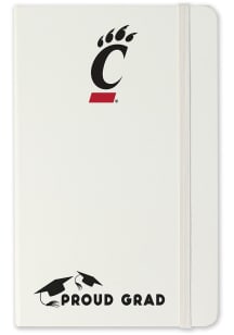White Cincinnati Bearcats Proud Grad team logo Notebook and Folder