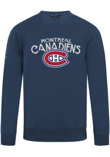 Levelwear Montreal Canadiens Mens Navy Blue Zane Mission Long Sleeve Crew Sweatshirt