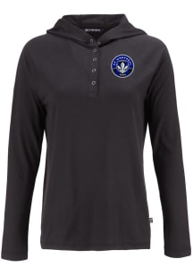 Cutter and Buck Montreal Impact Womens Black Coastline Eco Hooded Sweatshirt