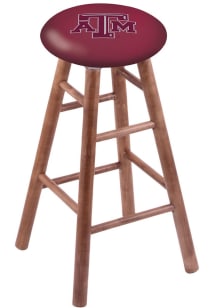 Texas A&amp;M Aggies Round Cushion Maple Pub Stool - Brown