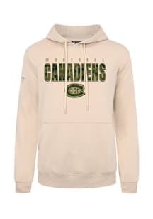 Levelwear Montreal Canadiens Mens Tan Podium Protect Long Sleeve Hoodie