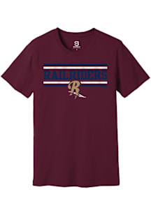 Summit Sportswear Scranton Wilkes Maroon Double Bars Short Sleeve T Shirt