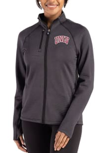 Womens USC Trojans Black Cutter and Buck Peshastin Long Sleeve Full Zip Jacket