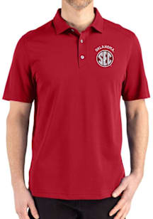 Cutter and Buck Oklahoma Sooners Crimson Advantage Refresh Pique Big and Tall Polo