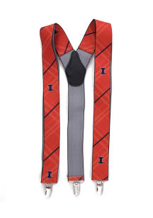 Suspenders Illinois Fighting Illini Mens Tie - Orange
