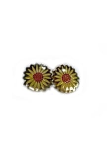 Kansas Sunflower Small Post Womens Earrings